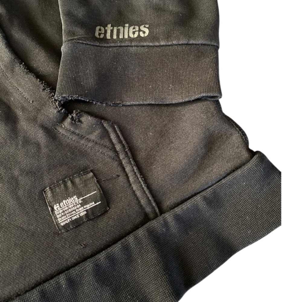 Vintage Y2K Etnies Thrashed Skate Hoodie XL Grunge Streetwear Punk - Picture 3 of 11